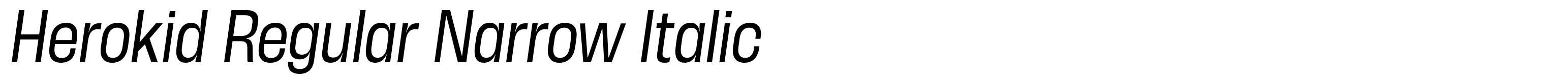 Herokid Regular Narrow Italic